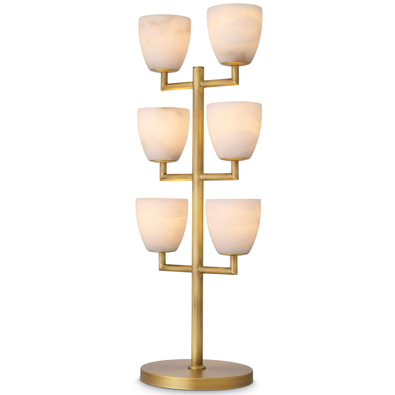 Настольная лампа Eichholtz Table Lamp Valerius Белый Латунь Бежевый Настольная лампа Eichholtz Table Lamp Valerius Белый Латунь Бежевый в Костроме | Loft Concept