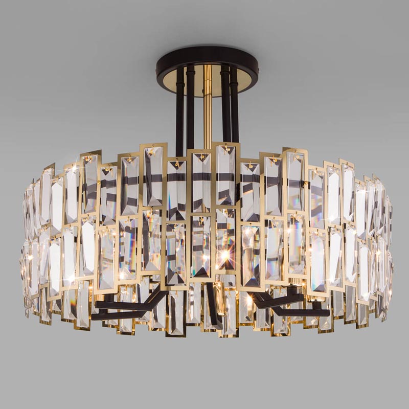 Потолочная люстра Darkness Chandelier gold 53 Черный Прозрачный (Transparent) Золотой Потолочная люстра Darkness Chandelier gold 53 Черный Прозрачный (Transparent) Золотой в Костроме | Loft Concept
