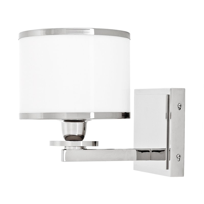 Бра Eichholtz Wall Lamp Van Cleeff Никель Белый Бра Eichholtz Wall Lamp Van Cleeff Никель Белый в Костроме | Loft Concept