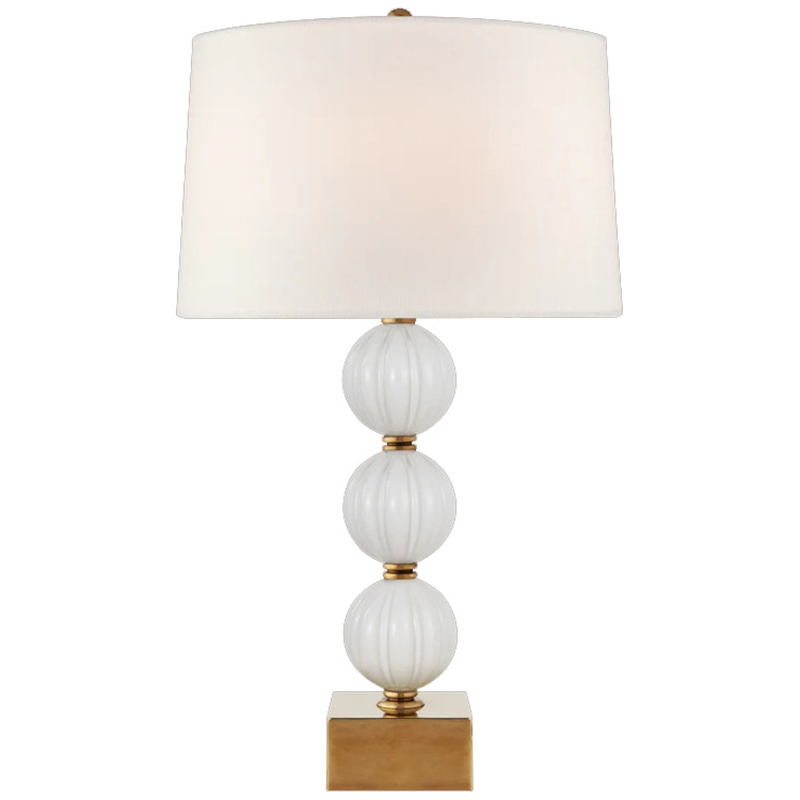 Настольная лампа SAZERAC LARGE TABLE LAMP White Белый Латунь Бежевый Настольная лампа SAZERAC LARGE TABLE LAMP White Белый Латунь Бежевый в Костроме | Loft Concept