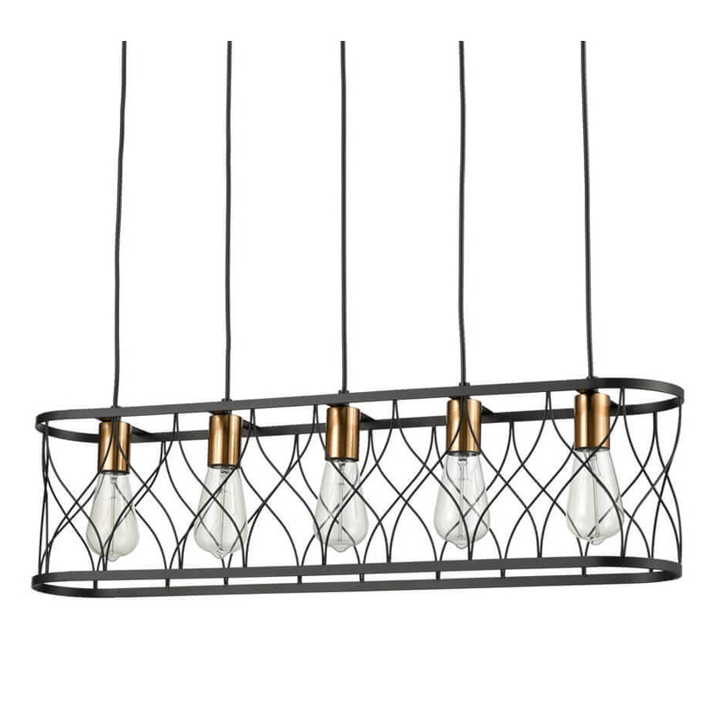 Люстра Loft Oval Base Черный Золотой Люстра Loft Oval Base Черный Золотой в Костроме | Loft Concept