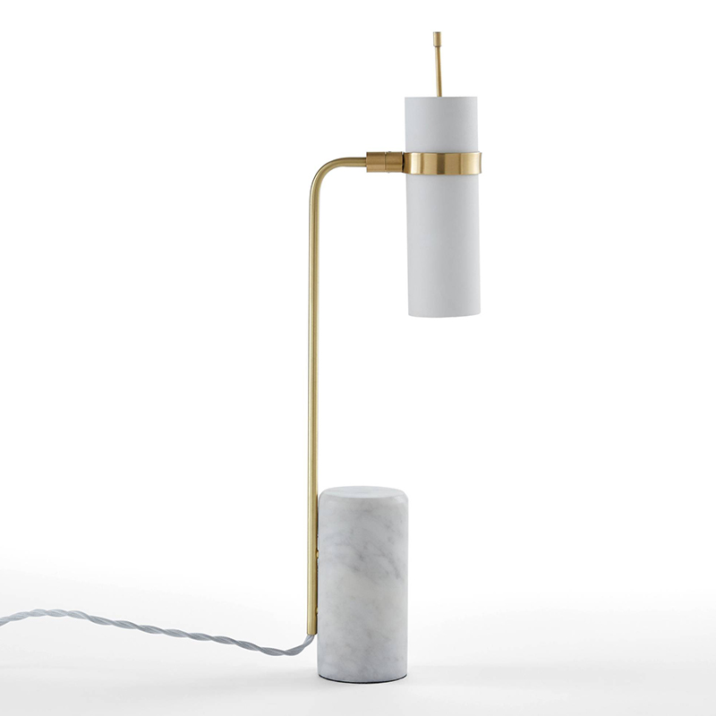 Настольная лампа Detlef Table lamp white marble Белый Мрамор Bianco Латунь Настольная лампа Detlef Table lamp white marble Белый Мрамор Bianco Латунь в Костроме | Loft Concept