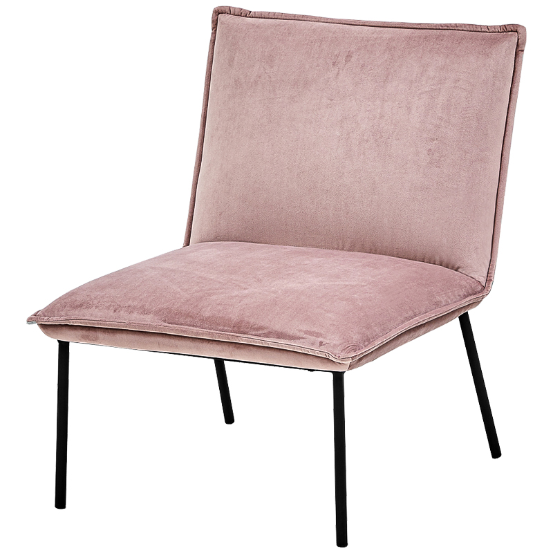 Кресло Corner Armchair Single pink Розовый пастельный Черный Кресло Corner Armchair Single pink Розовый пастельный Черный в Костроме | Loft Concept