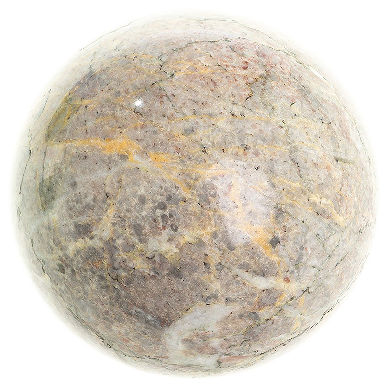 Шар декоративный из натурального камня Креноид Natural Stone Spheres Бежево-серый Желтый Белый Шар декоративный из натурального камня Креноид Natural Stone Spheres Бежево-серый Желтый Белый в Костроме | Loft Concept
