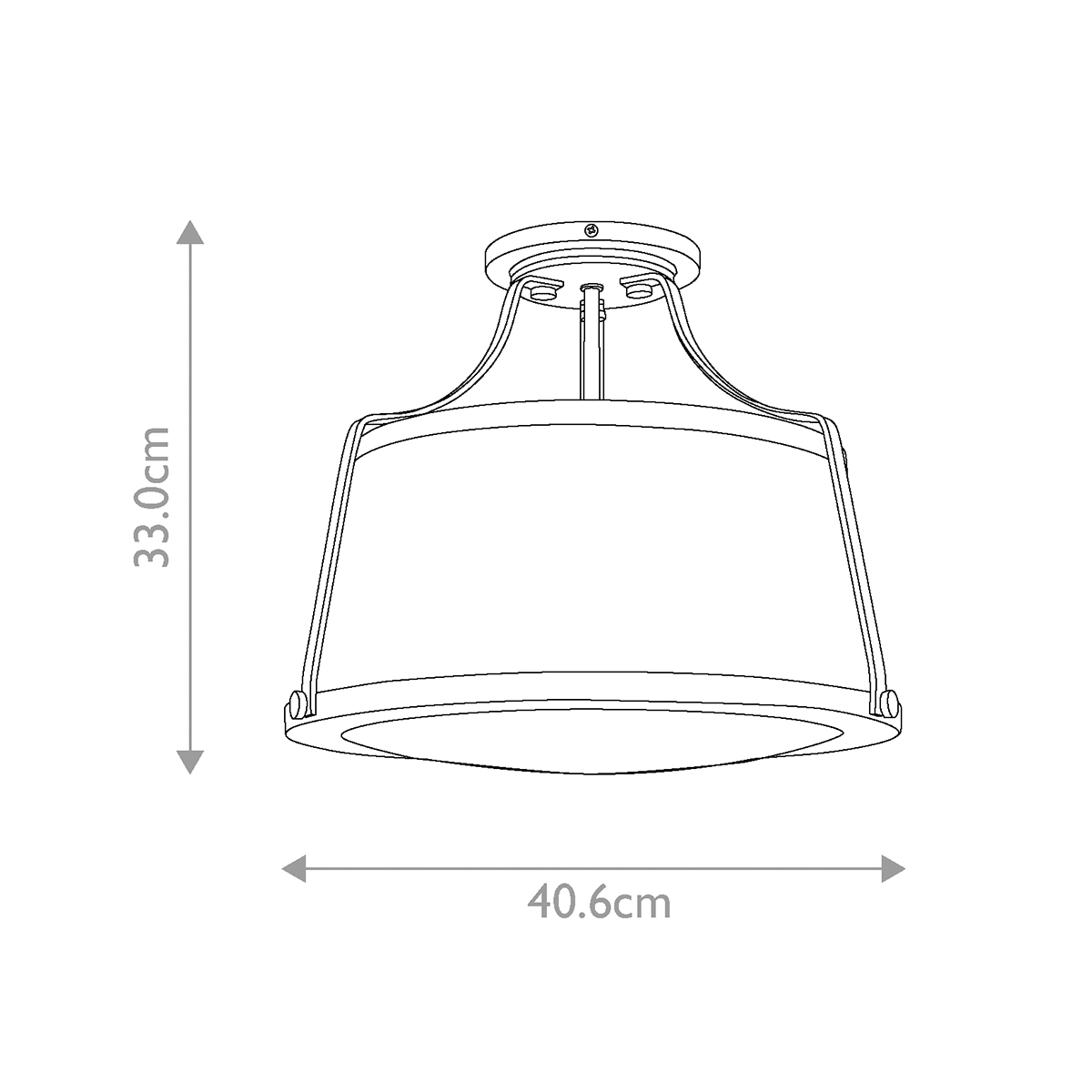 Потолочный светильник со светлым текстильным абажуром Hinkley в Костроме