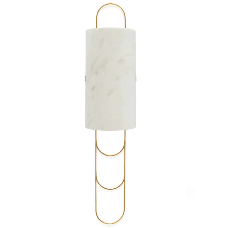 Бра Niagara WALL LAMP Ginger and Jagger White Латунь Белый Мрамор Bianco Бра Niagara WALL LAMP Ginger and Jagger White Латунь Белый Мрамор Bianco в Костроме | Loft Concept