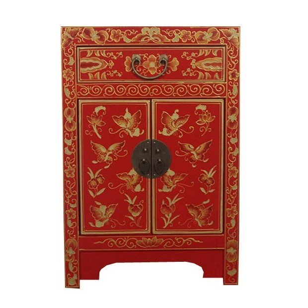 Тумба Chinese Painting Butterflies Red Красный Золотой Тумба Chinese Painting Butterflies Red Красный Золотой в Костроме | Loft Concept