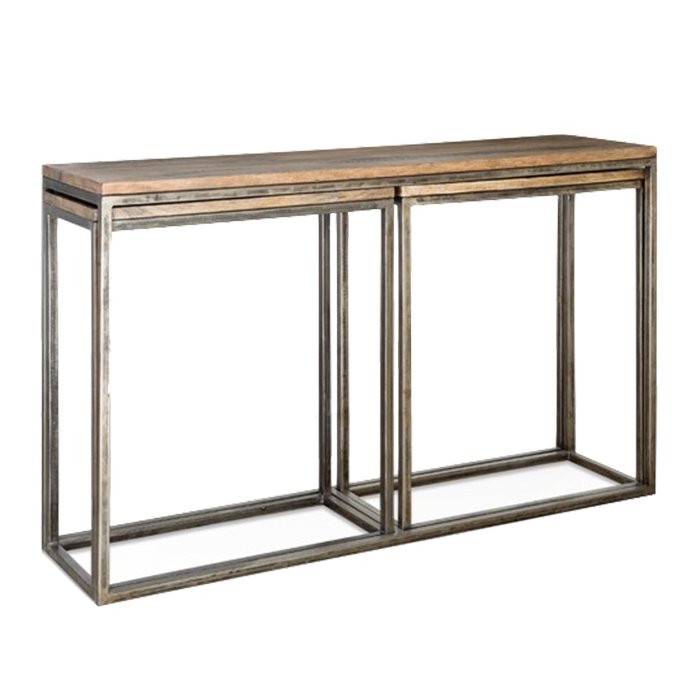 Консоль Industrial Metal Rust Triple Console Table Консоль Industrial Metal Rust Triple Console Table в Костроме | Loft Concept