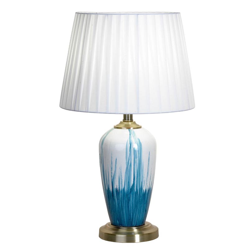 Настольная лампа Adali Table Lamp Белый Светло-синий Настольная лампа Adali Table Lamp Белый Светло-синий в Костроме | Loft Concept