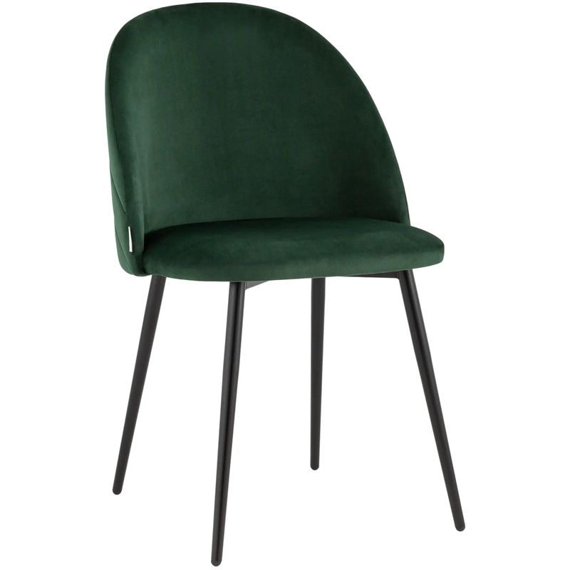 Стул Зеленый Велюр Miruna Leaf Chair Зеленый Черный Стул Зеленый Велюр Miruna Leaf Chair Зеленый Черный в Костроме | Loft Concept