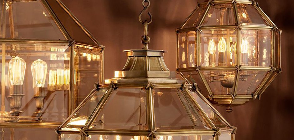Люстра Lantern Owen Brass M - Loft-Concept в Костроме