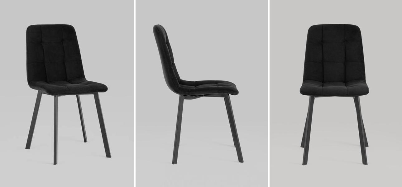 Стул NANCY S Chair Черный Велюр - фото