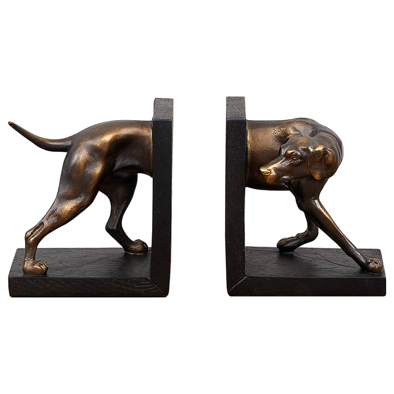Держатель для книг Dog Book Holder Бронза Черный Держатель для книг Dog Book Holder Бронза Черный в Костроме | Loft Concept