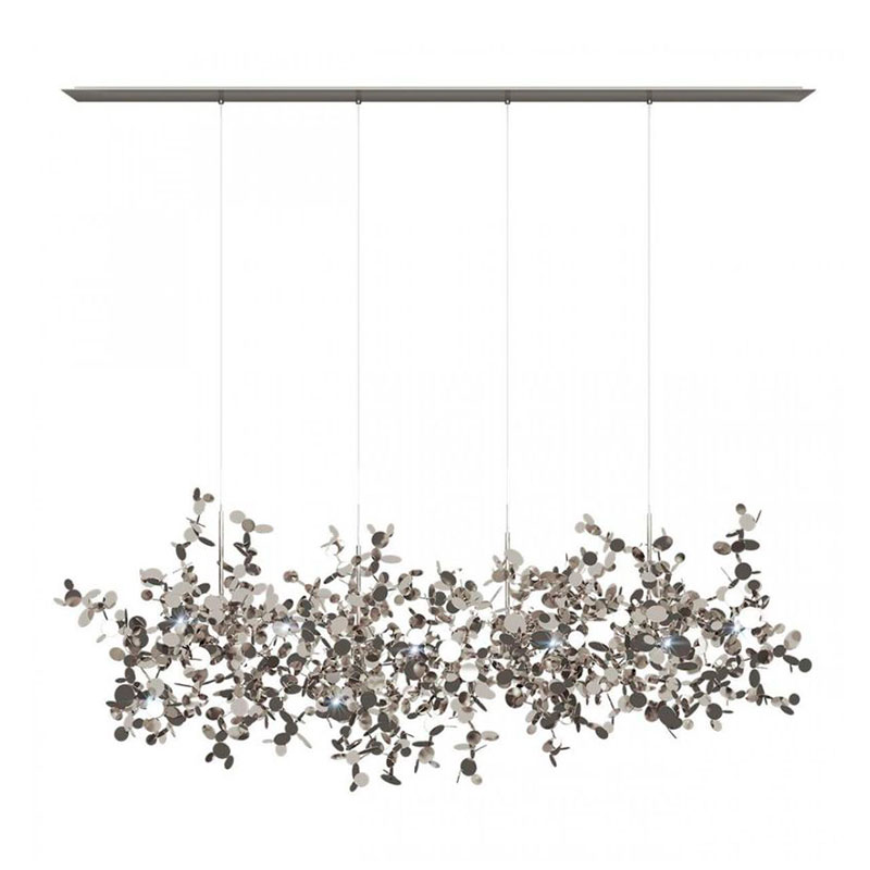 Люстра Terzani Argent Suspension Linear Silver длина 120 см Серебряный Люстра Terzani Argent Suspension Linear Silver длина 120 см Серебряный в Костроме | Loft Concept