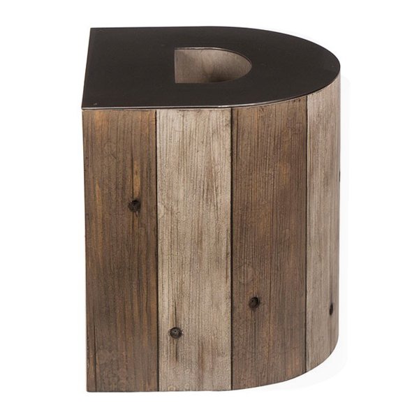 Столик Wooden Alphabet D Side Table Графит Коричневый Столик Wooden Alphabet D Side Table Графит Коричневый в Костроме | Loft Concept