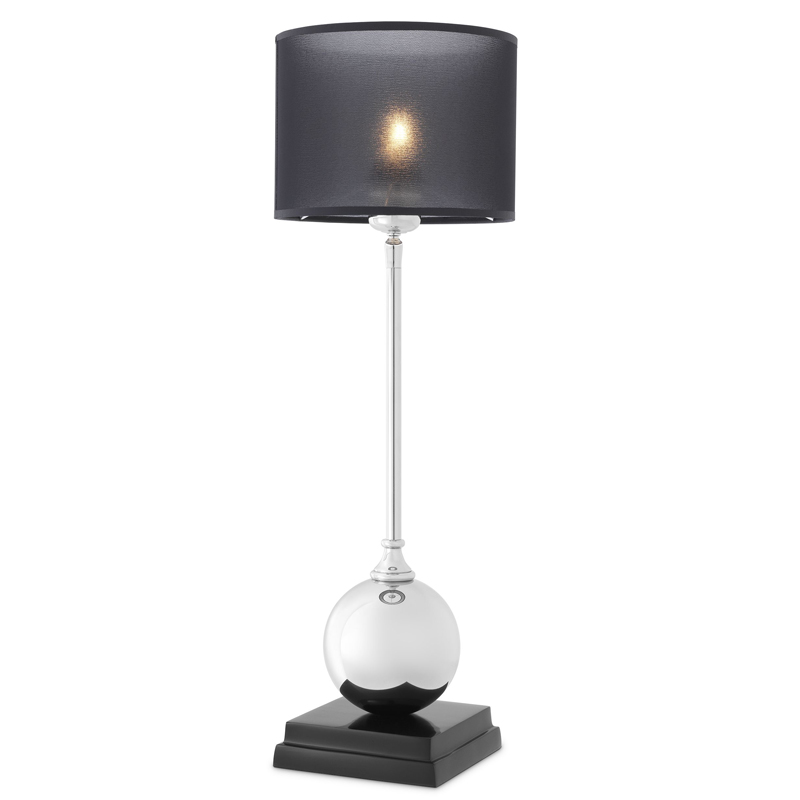 Настольная лампа Eichholtz Table Lamp Carnivale Никель Черный Настольная лампа Eichholtz Table Lamp Carnivale Никель Черный в Костроме | Loft Concept