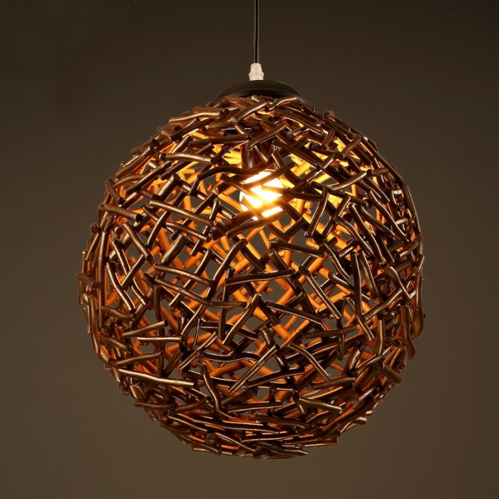 Подвесной светильник Old Wicker Pendant Sphere Подвесной светильник Old Wicker Pendant Sphere в Костроме | Loft Concept