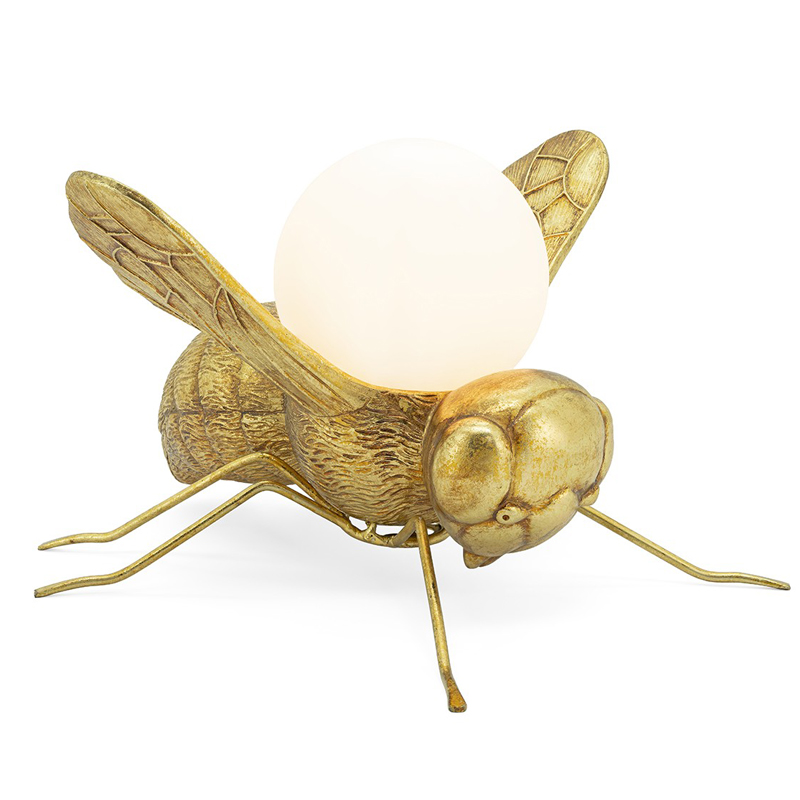Настольная лампа ABHIKA LAMP BEE Золотой Белое матовое стекло Настольная лампа ABHIKA LAMP BEE Золотой Белое матовое стекло в Костроме | Loft Concept