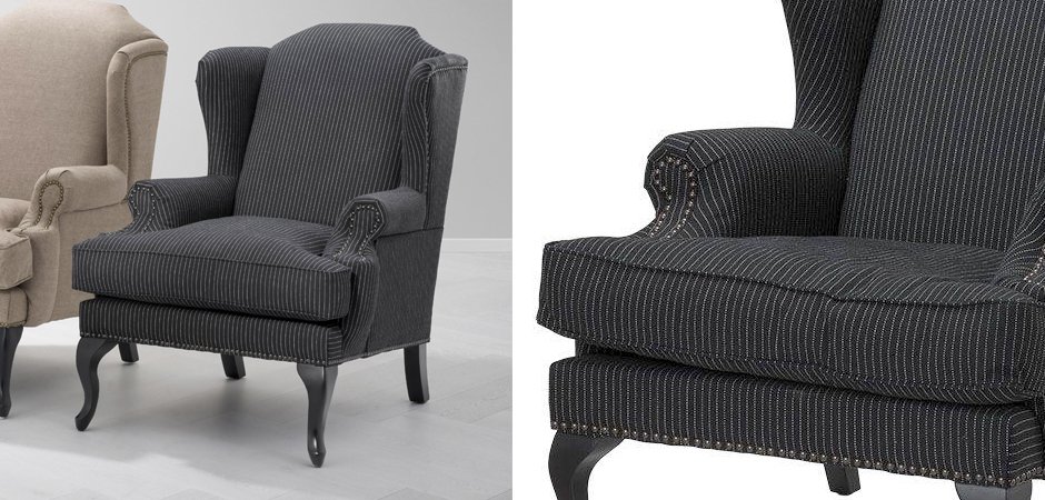 Кресло Eichholtz Chair Frank Sinatra Black & white Кресло Eichholtz Chair Frank Sinatra Black & white - Loft-Concept в Костроме