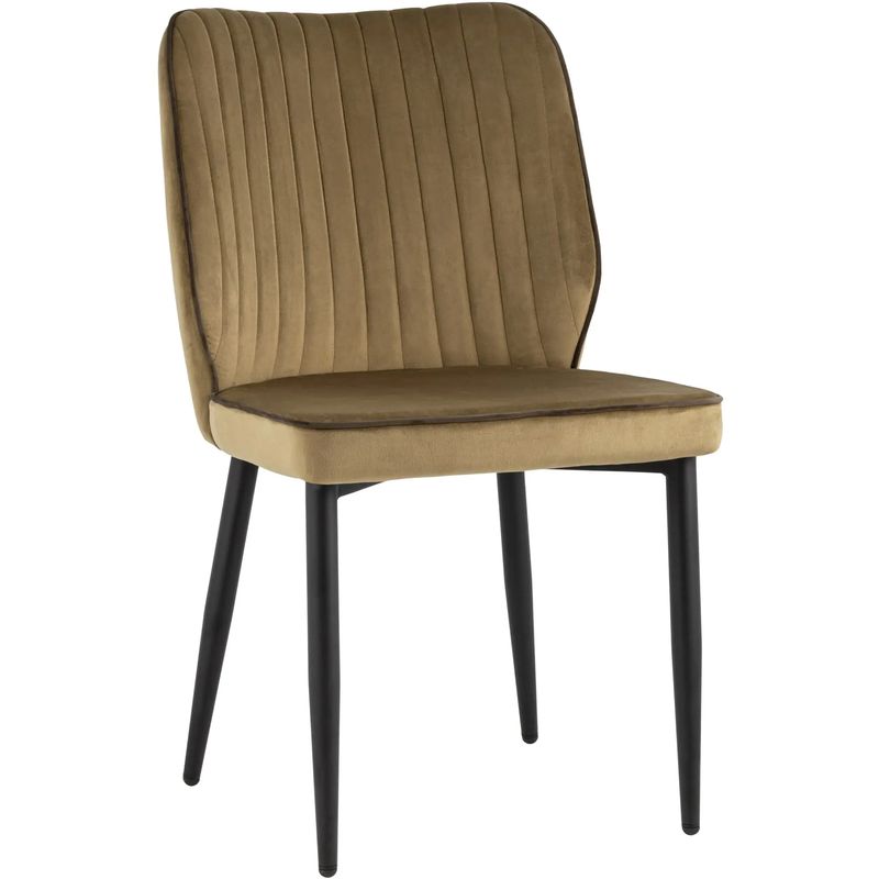 Стул Lawrence Chair Велюр Карамель Коричневый кант Карамель Коричневый Черный Стул Lawrence Chair Велюр Карамель Коричневый кант Карамель Коричневый Черный в Костроме | Loft Concept
