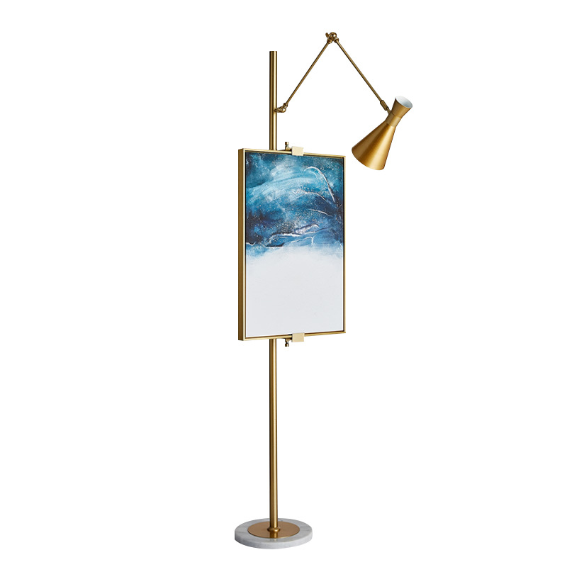 Торшер Researcher Floor Lamp Глянцевое золото Белый Торшер Researcher Floor Lamp Глянцевое золото Белый в Костроме | Loft Concept