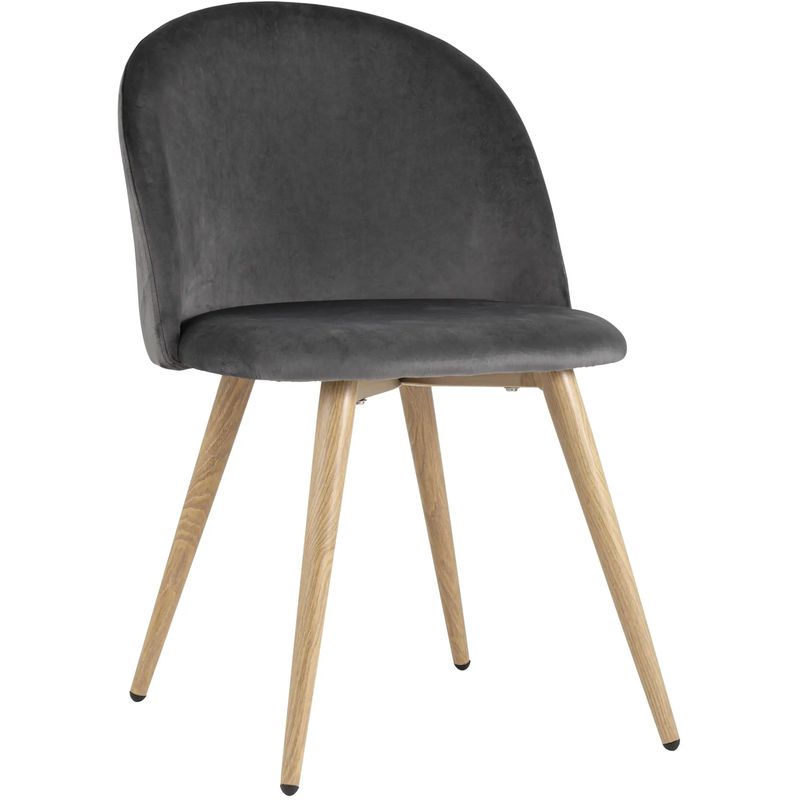 Стул Miruna Chair II Серый Велюр Серый Древесина Стул Miruna Chair II Серый Велюр Серый Древесина в Костроме | Loft Concept