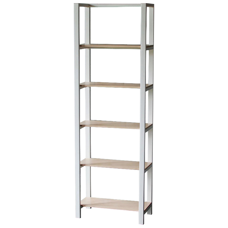 Стеллаж Reagan Industrial Metal Rust Rack Белый Древесина Стеллаж Reagan Industrial Metal Rust Rack Белый Древесина в Костроме | Loft Concept