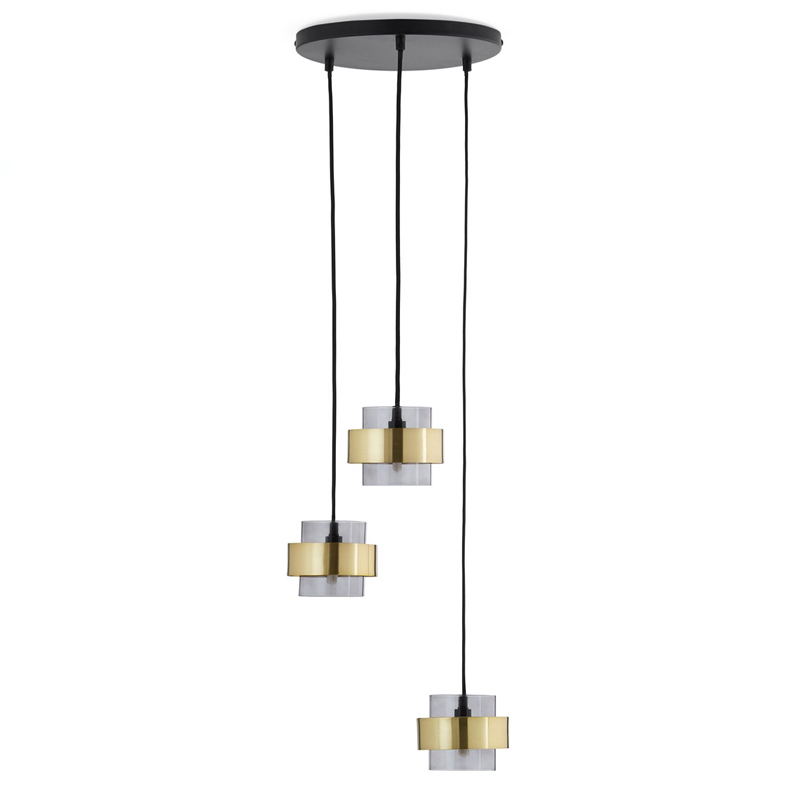 Люстра Truvor Chandelier Стекло Смок Латунь Люстра Truvor Chandelier Стекло Смок Латунь в Костроме | Loft Concept