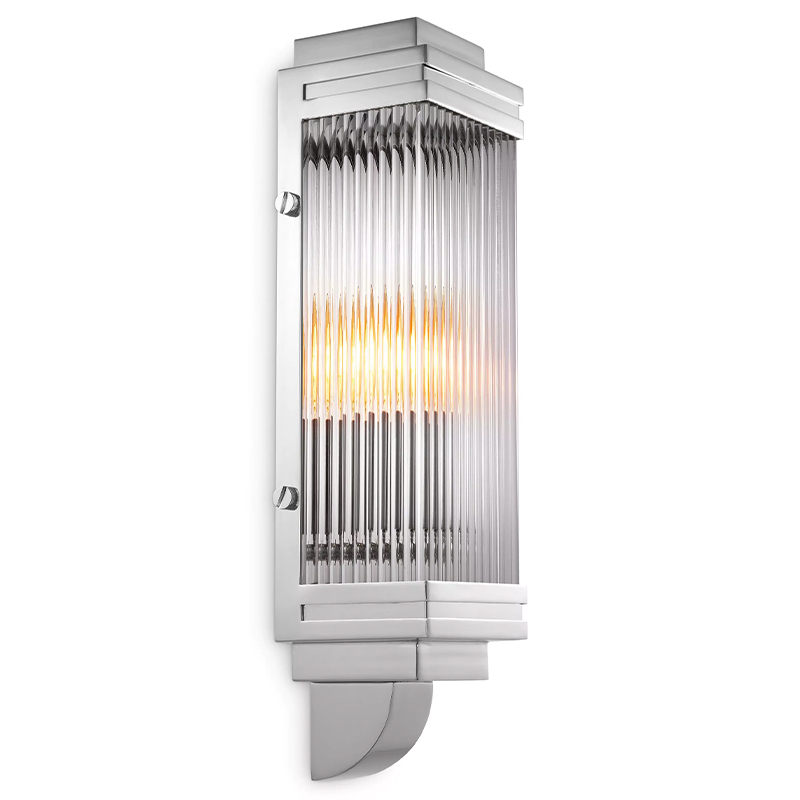 Бра Eichholtz Wall Lamp Bassett Nickel Прозрачное Стекло Никель Бра Eichholtz Wall Lamp Bassett Nickel Прозрачное Стекло Никель в Костроме | Loft Concept