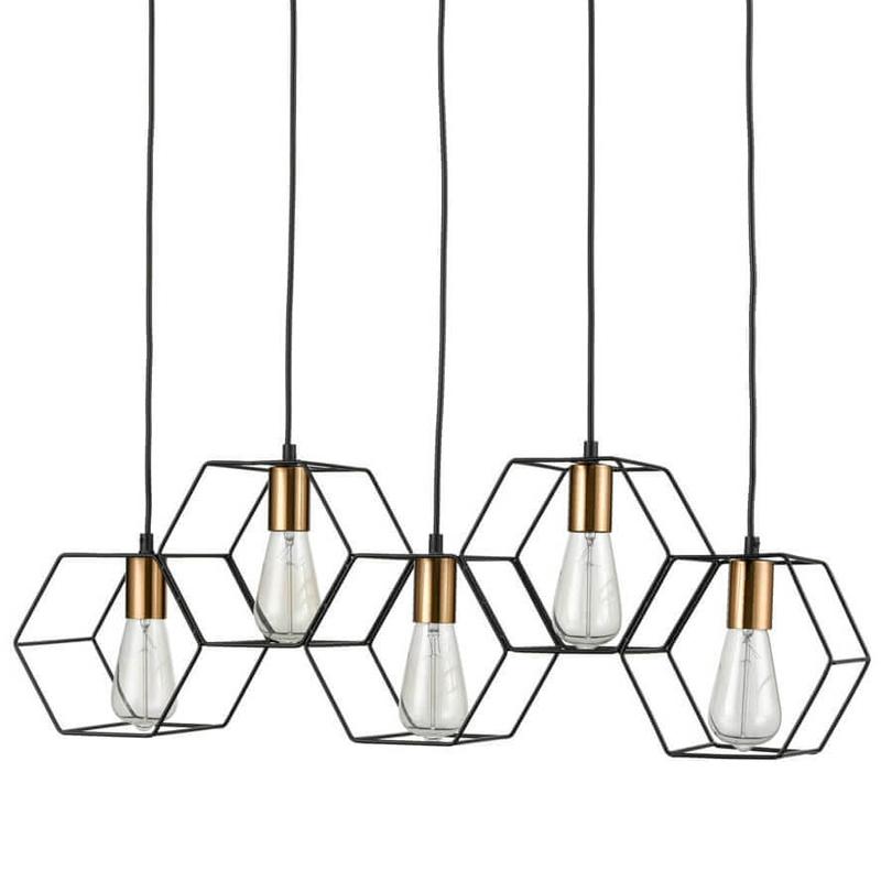 Люстра Loft Wire Cage Pendant 5 Черный Люстра Loft Wire Cage Pendant 5 Черный в Костроме | Loft Concept