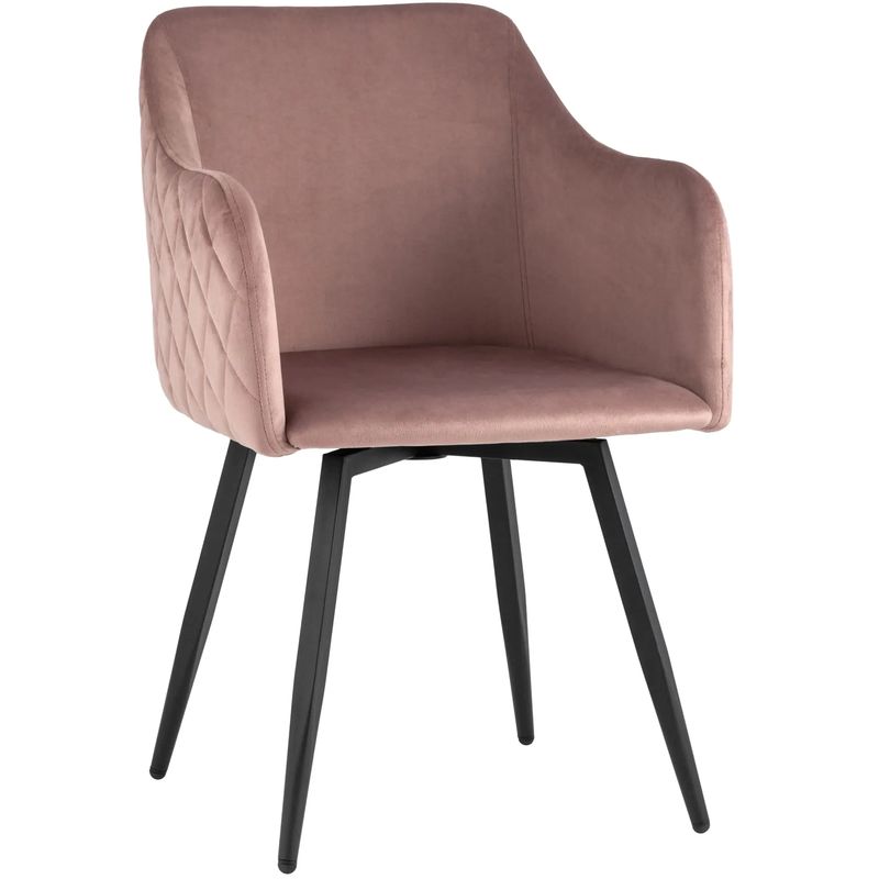 Стул Вращающийся Nika Chair Цвет Пыльная Роза Розовый пастельный Черный Стул Вращающийся Nika Chair Цвет Пыльная Роза Розовый пастельный Черный в Костроме | Loft Concept