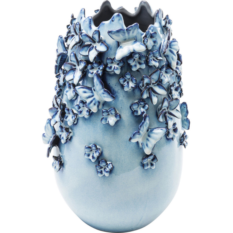 Ваза Blue & white Butterflies vase Голубой Ваза Blue & white Butterflies vase Голубой в Костроме | Loft Concept