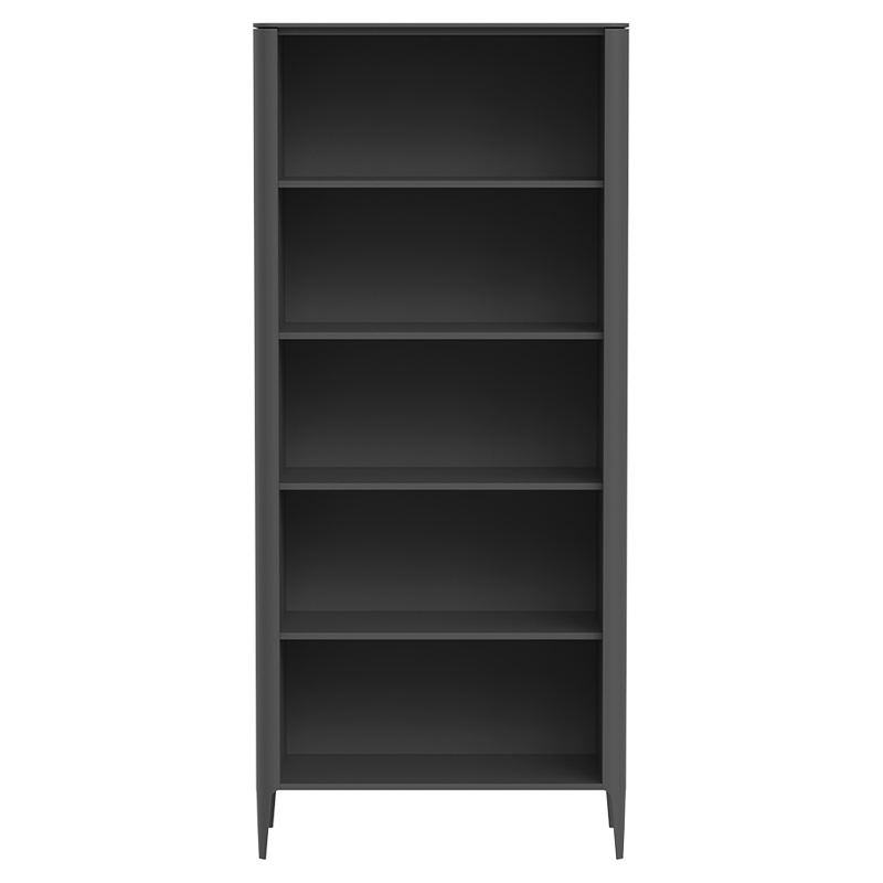 Стеллаж прямой темно-серый с открытыми полками Type  Серый в Костроме | Loft Concept 