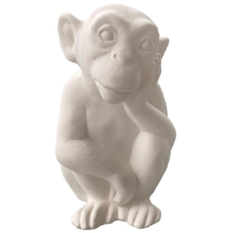 Статуэтка Abhika Monkey Bisc. Statuette Белый Статуэтка Abhika Monkey Bisc. Statuette Белый в Костроме | Loft Concept