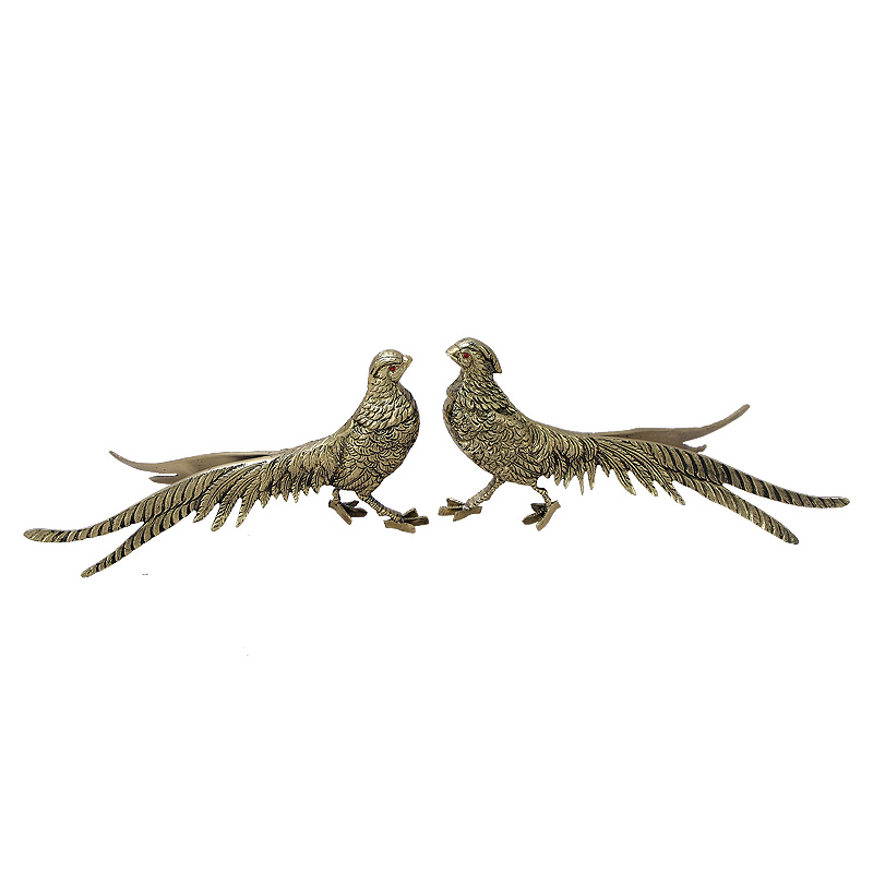 Статуэтка бронзовая пара Фазаны золотые Bronze Birds Золотой Статуэтка бронзовая пара Фазаны золотые Bronze Birds Золотой в Костроме | Loft Concept