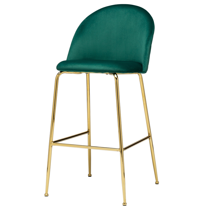 Барный стул Vendramin Bar Stool green Зеленый Глянцевое золото Барный стул Vendramin Bar Stool green Зеленый Глянцевое золото в Костроме | Loft Concept