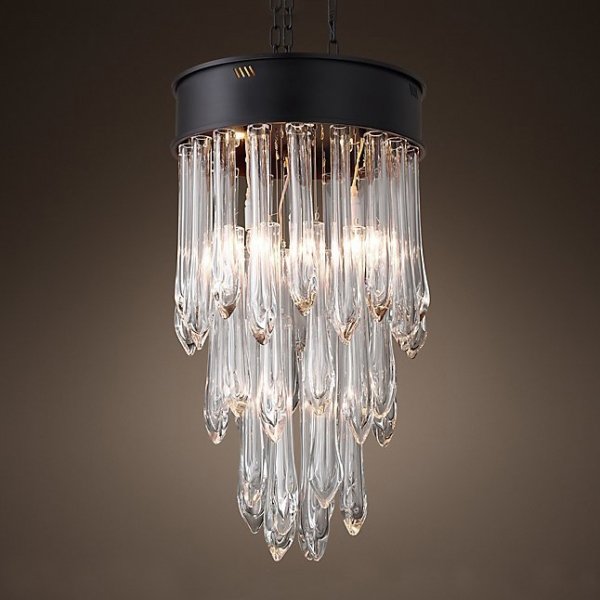 Люстра RH TEAR DROP GLASS 50 Черный Люстра RH TEAR DROP GLASS 50 Черный в Костроме | Loft Concept