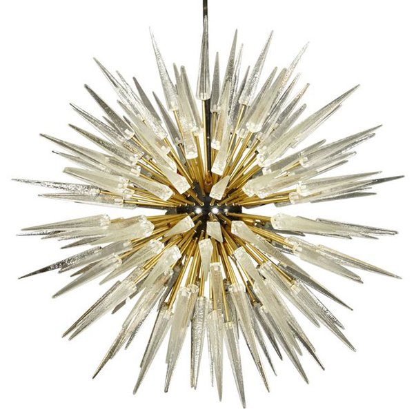 Murano Spike Sputnik Rock Chandelier Золотой Черный Прозрачное Стекло Murano Spike Sputnik Rock Chandelier Золотой Черный Прозрачное Стекло в Костроме | Loft Concept