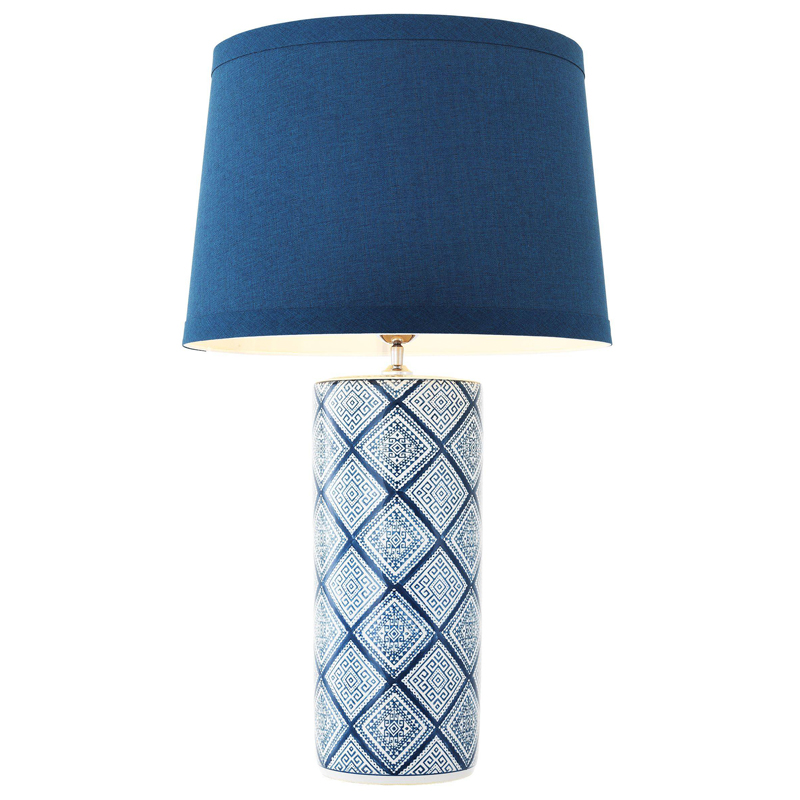 Настольная лампа Eichholtz Table Lamp Forever Белый Синий Настольная лампа Eichholtz Table Lamp Forever Белый Синий в Костроме | Loft Concept
