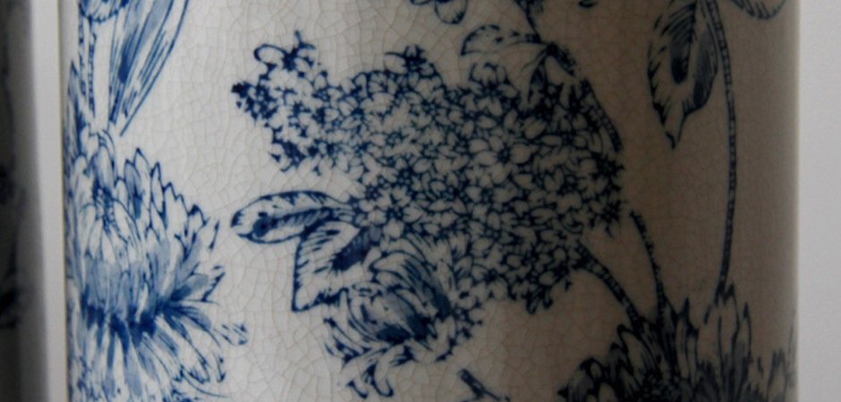 Вазы blue and white ornament Комплект из 2-х Вазы blue and white ornament Комплект из 2-х - Loft-Concept в Костроме