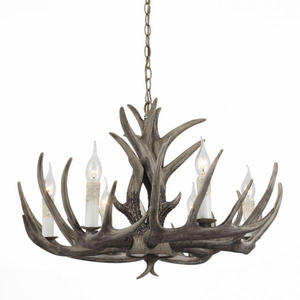 Люстра Hornland Chandelier 6 Grey Серый Люстра Hornland Chandelier 6 Grey Серый в Костроме | Loft Concept