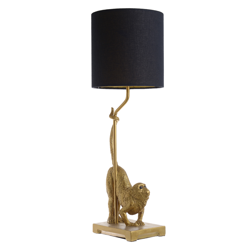 Настольная лампа Curious Monkey Table lamp Золотой Черный Настольная лампа Curious Monkey Table lamp Золотой Черный в Костроме | Loft Concept