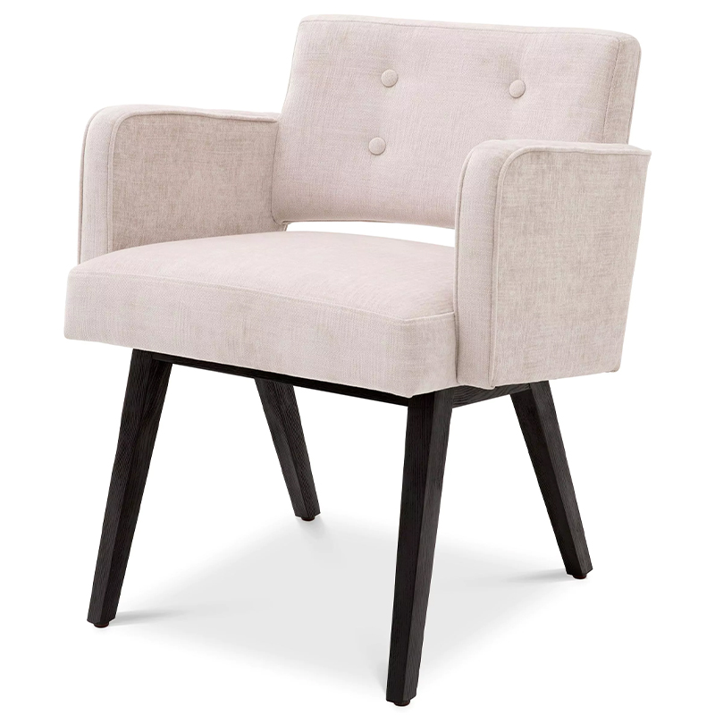Стул Eichholtz Dining Chair Locarno Beige Бежевый Черный Стул Eichholtz Dining Chair Locarno Beige Бежевый Черный в Костроме | Loft Concept