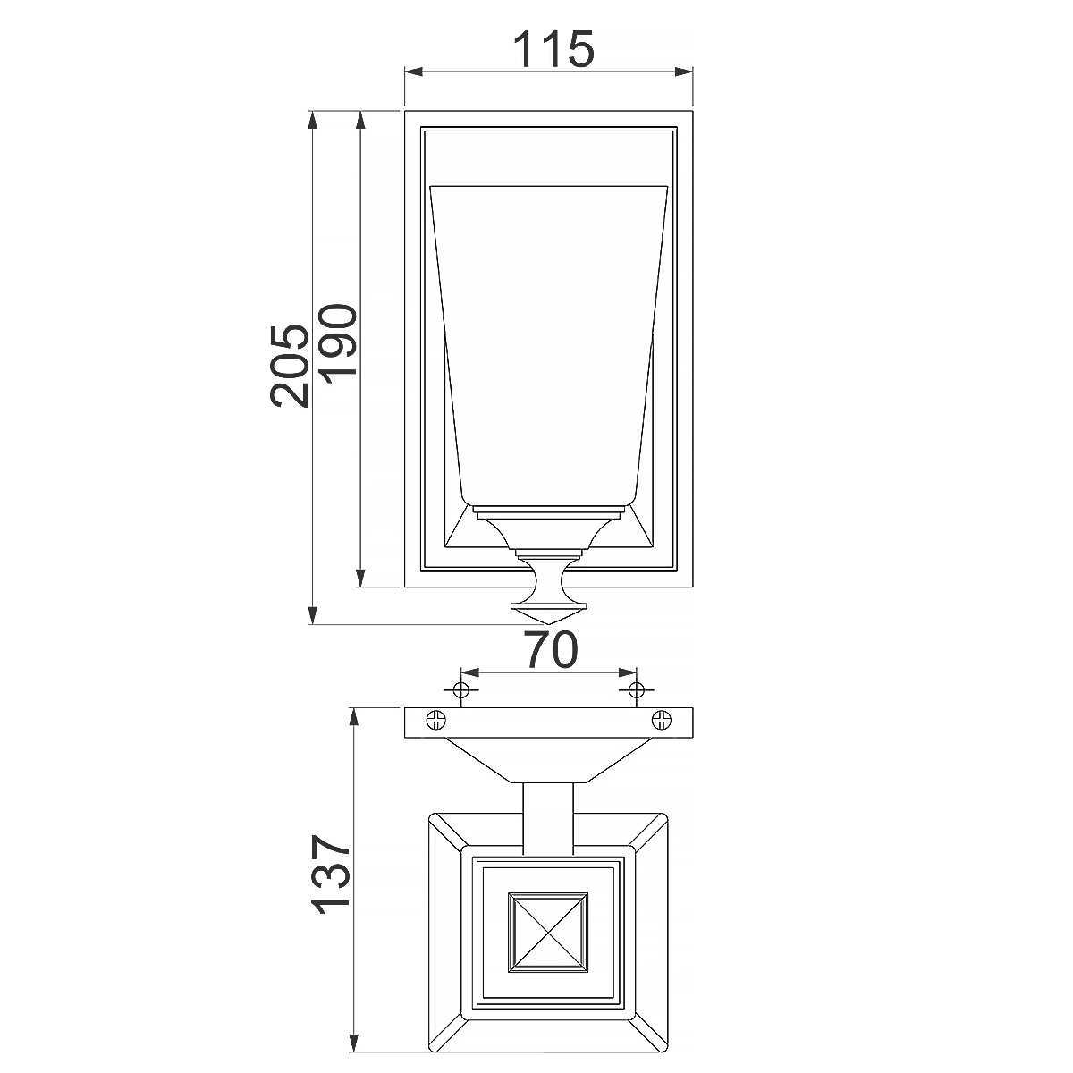 Бра с белым матовым плафоном на прямоугольном основании цвета хром Hinkley в Костроме