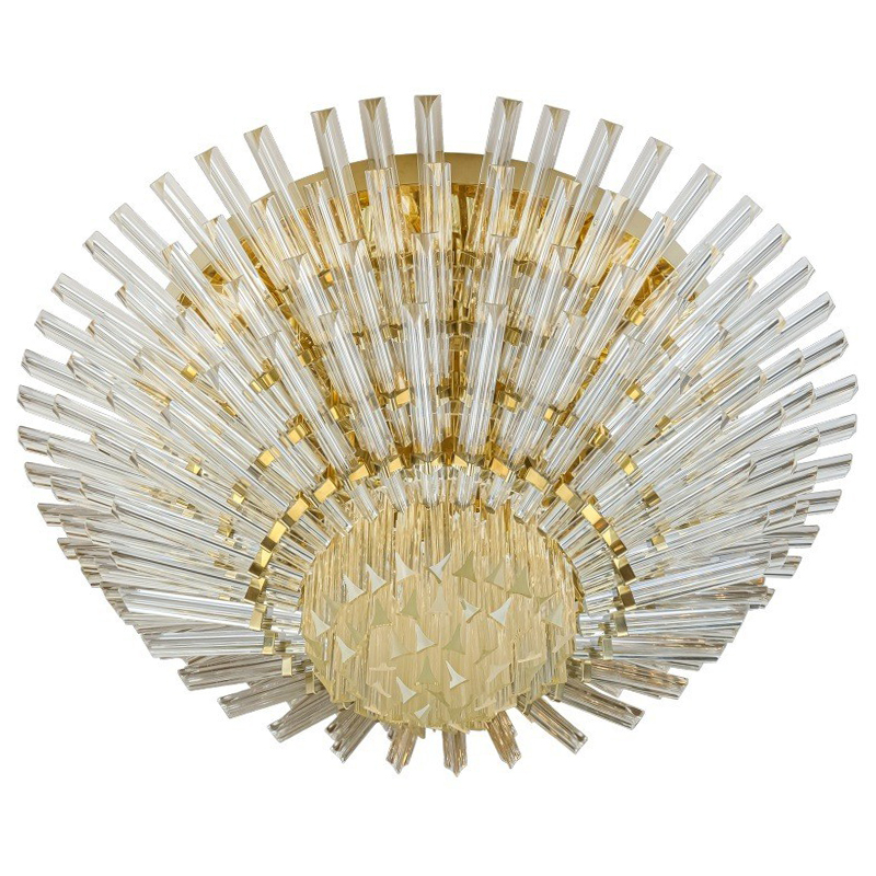 Потолочный светильник Kaila Light Sun Chandelier 100 Золотой Прозрачное Стекло Потолочный светильник Kaila Light Sun Chandelier 100 Золотой Прозрачное Стекло в Костроме | Loft Concept