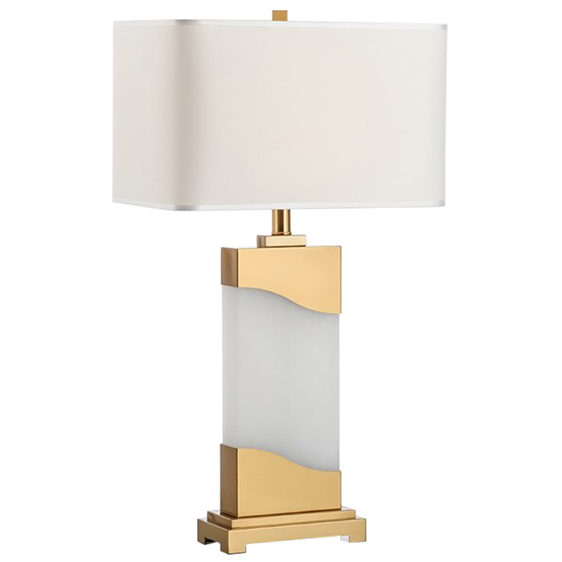 Настольная лампа Savatier Table Lamp Белый Латунь Настольная лампа Savatier Table Lamp Белый Латунь в Костроме | Loft Concept
