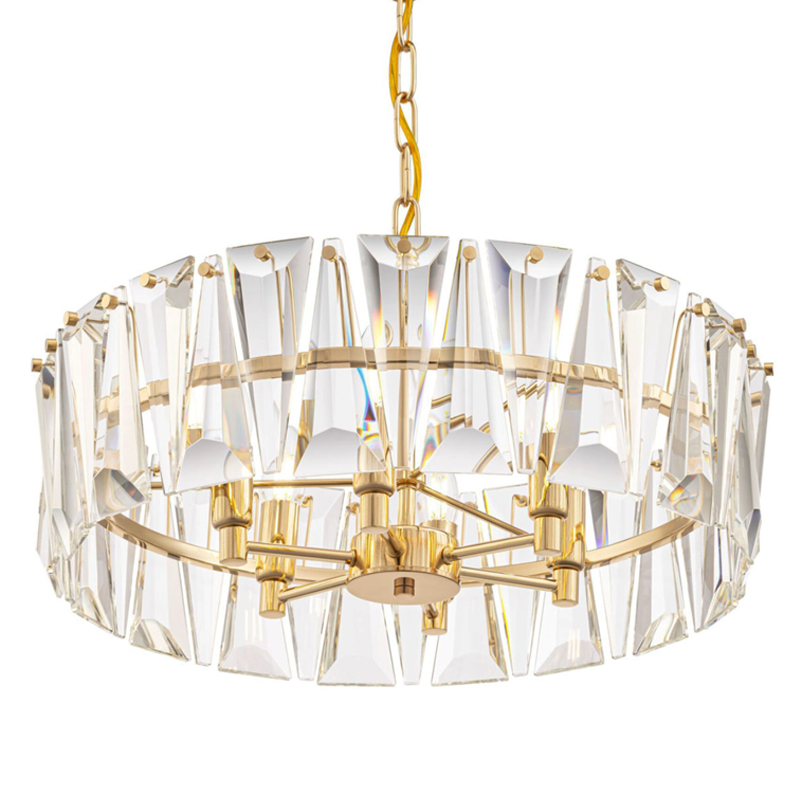 Люстра Ruby Crystal Chandelier Gold 53 Глянцевое золото Прозрачное Стекло Люстра Ruby Crystal Chandelier Gold 53 Глянцевое золото Прозрачное Стекло в Костроме | Loft Concept