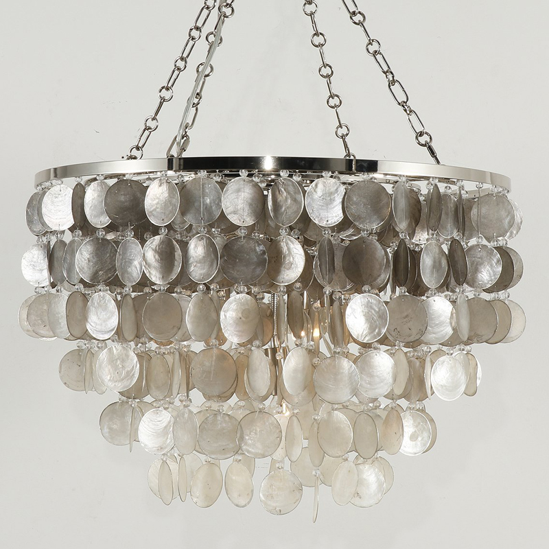 Люстра из ракушек SHELL Chandelier grey 61 Перламутровый Серый Люстра из ракушек SHELL Chandelier grey 61 Перламутровый Серый в Костроме | Loft Concept