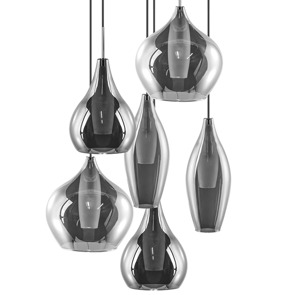 Люстра Candiano Smoke 6 Light Дымчатый (Smoke) Хром Люстра Candiano Smoke 6 Light Дымчатый (Smoke) Хром в Костроме | Loft Concept