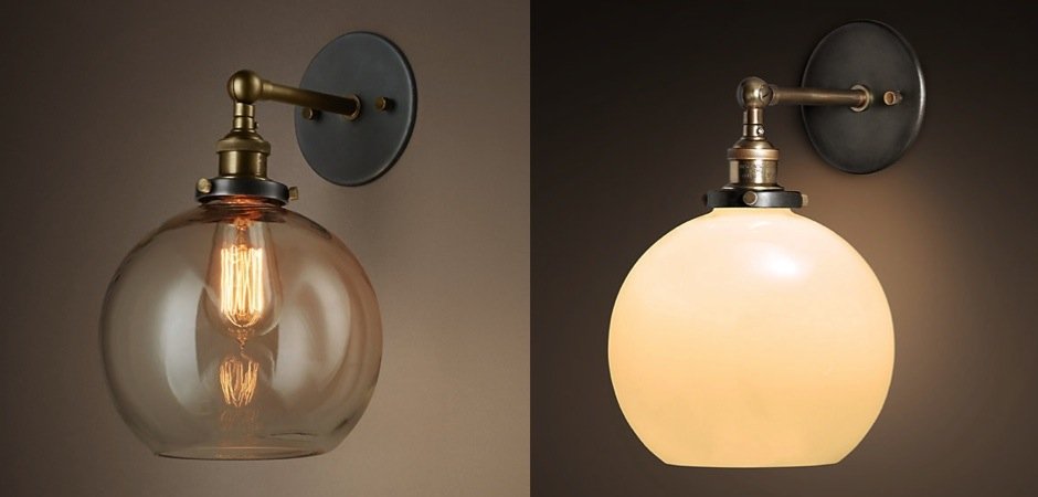 Бра Loft Clear Glass Sphere Cloche Бра Loft Clear Glass Sphere Cloche - Loft-Concept в Костроме